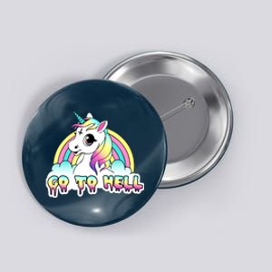 Go To Hell Pastel Goth Unicorn Button