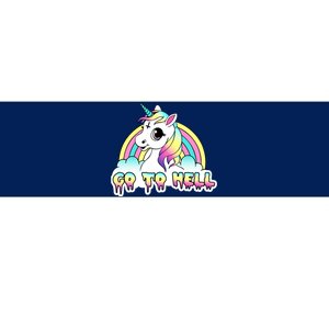 Go To Hell Pastel Goth Unicorn Bumper Sticker