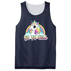 Go To Hell Pastel Goth Unicorn Mesh Reversible Basketball Jersey Tank