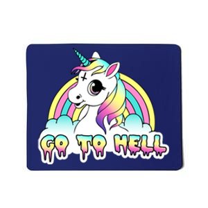 Go To Hell Pastel Goth Unicorn Mousepad