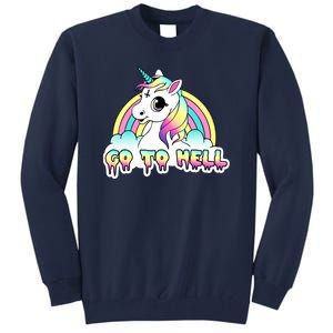 Go To Hell Pastel Goth Unicorn Tall Sweatshirt