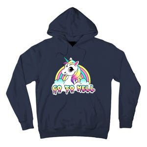 Go To Hell Pastel Goth Unicorn Tall Hoodie