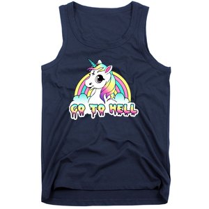 Go To Hell Pastel Goth Unicorn Tank Top