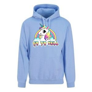 Go To Hell Pastel Goth Unicorn Unisex Surf Hoodie