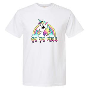 Go To Hell Pastel Goth Unicorn Garment-Dyed Heavyweight T-Shirt