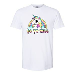 Go To Hell Pastel Goth Unicorn Softstyle CVC T-Shirt