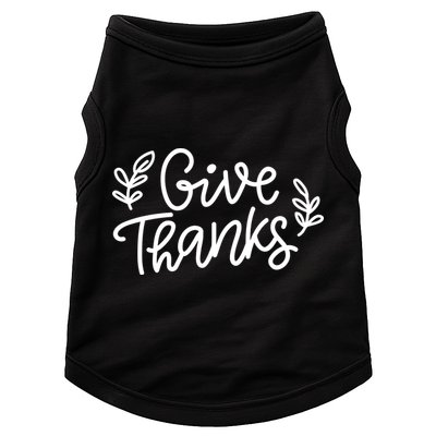 Give Thanks Holiday Thanksgiving Doggie Tank