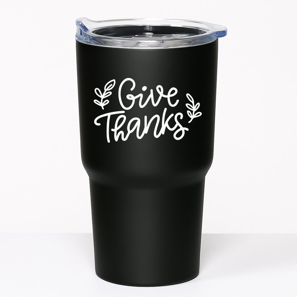 Give Thanks Holiday Thanksgiving Tumbler