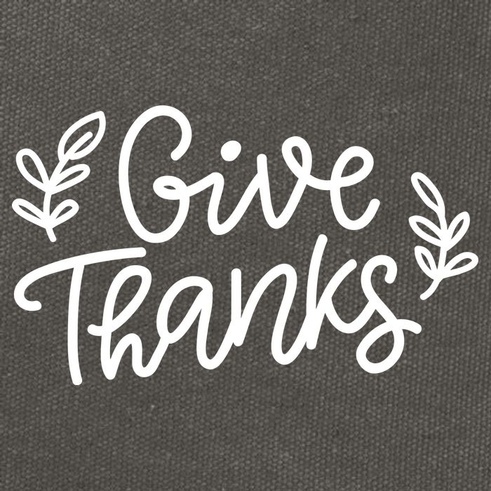 Give Thanks Holiday Thanksgiving Cotton Canvas Backpack