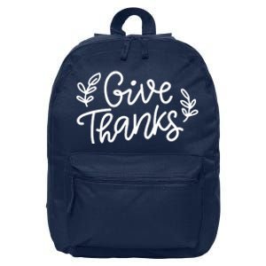 Give Thanks Holiday Thanksgiving 16 in Basic Backpack