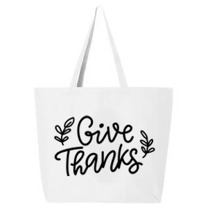 Give Thanks Holiday Thanksgiving 25L Jumbo Tote