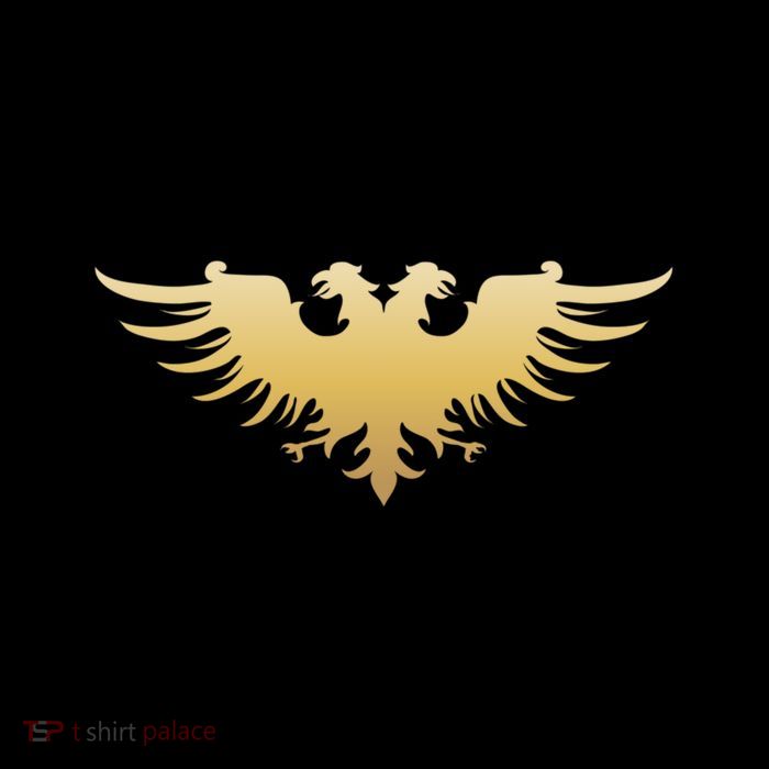 Golden Two Headed Eagle Medieval Empire Symbol Wargaming Drawstring Bag