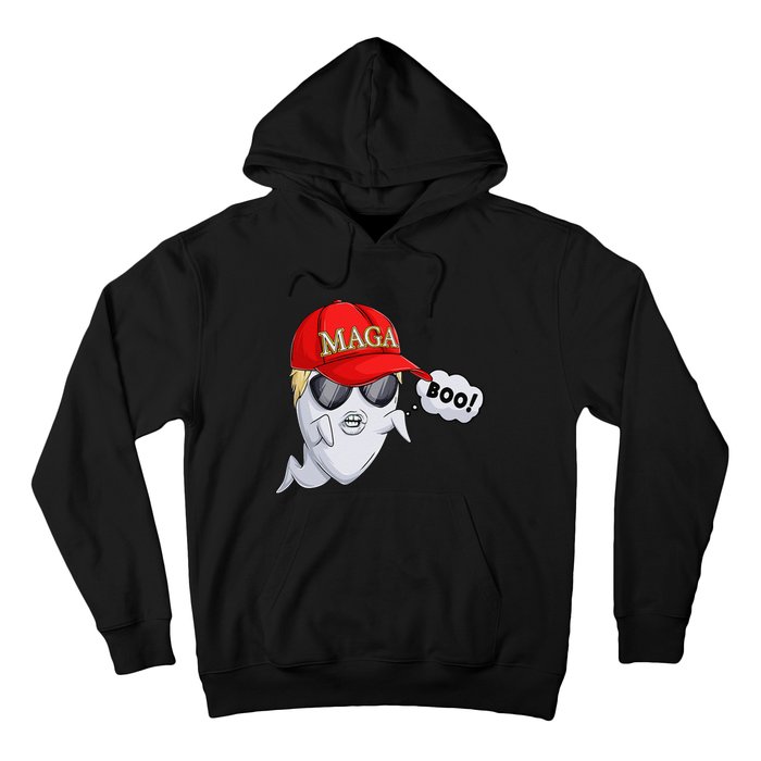 Ghost Trump Halloween Costume Maga Donald Trump Boo Gift Hoodie