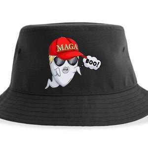 Ghost Trump Halloween Costume Maga Donald Trump Boo Gift Sustainable Bucket Hat