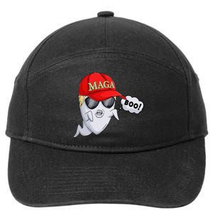 Ghost Trump Halloween Costume Maga Donald Trump Boo Gift 7-Panel Snapback Hat