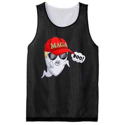 Ghost Trump Halloween Costume Maga Donald Trump Boo Gift Mesh Reversible Basketball Jersey Tank