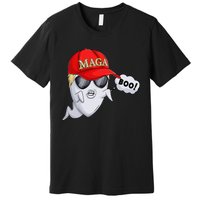 Ghost Trump Halloween Costume Maga Donald Trump Boo Gift Premium T-Shirt