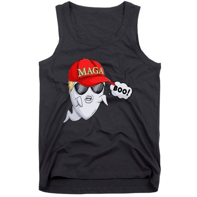 Ghost Trump Halloween Costume Maga Donald Trump Boo Gift Tank Top