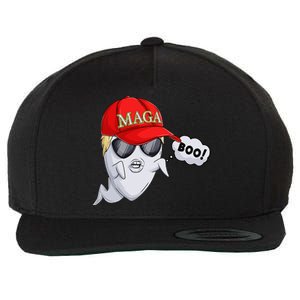 Ghost Trump Halloween Costume Maga Donald Trump Boo Gift Wool Snapback Cap