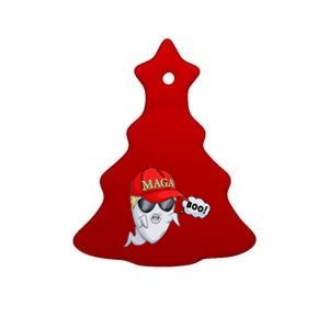 Ghost Trump Halloween Costume Maga Donald Trump Boo Gift Ceramic Tree Ornament