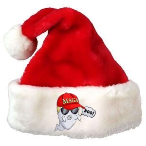 Ghost Trump Halloween Costume Maga Donald Trump Boo Gift Premium Christmas Santa Hat