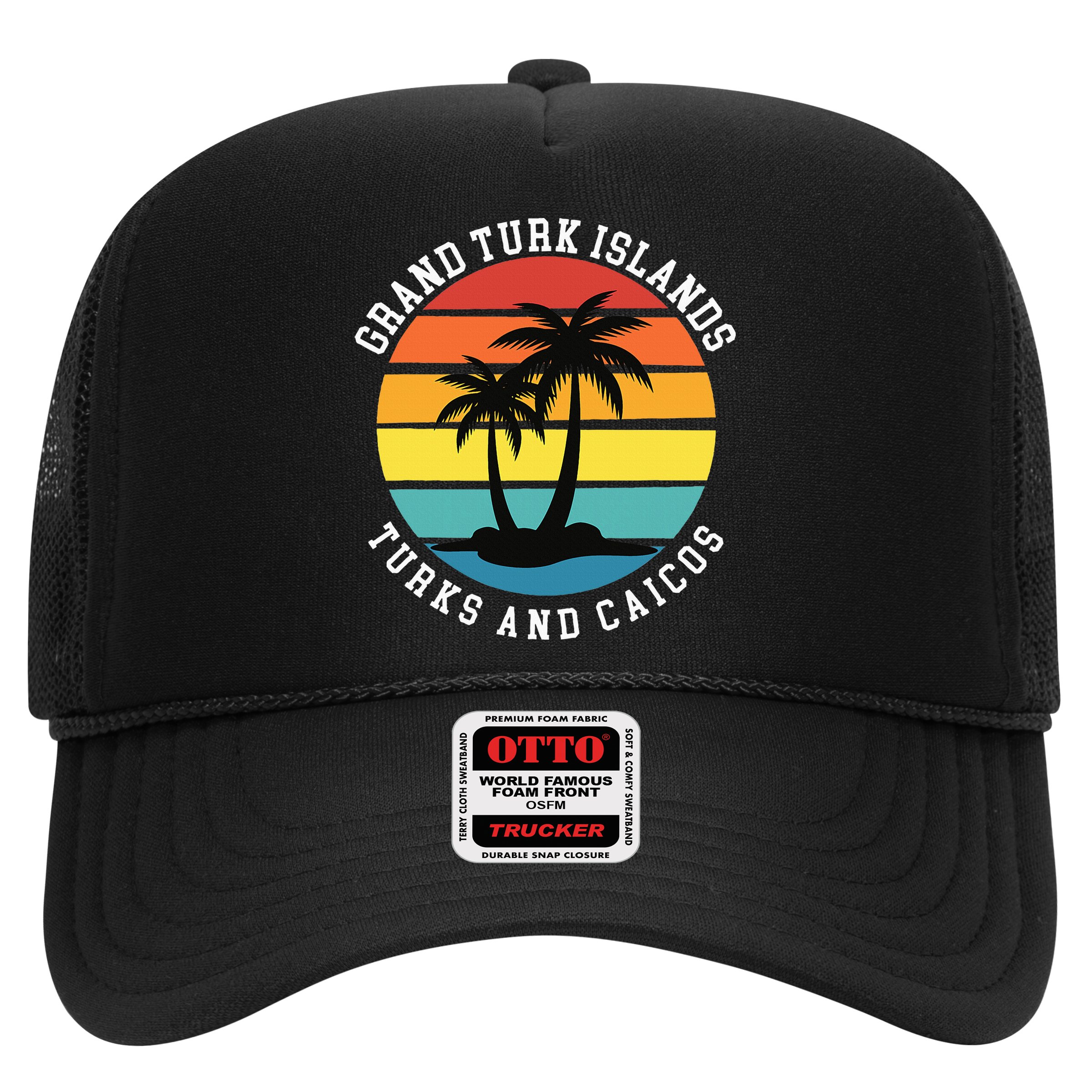 Grand Turk Islands Turks And Caicos Sunset Palm Trees Hat