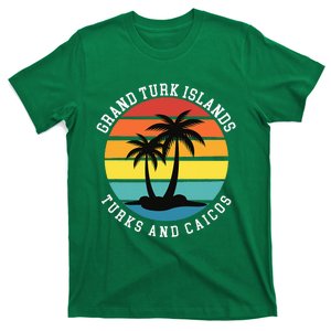 Grand Turk Islands Turks And Caicos Sunset Palm Trees T-Shirt