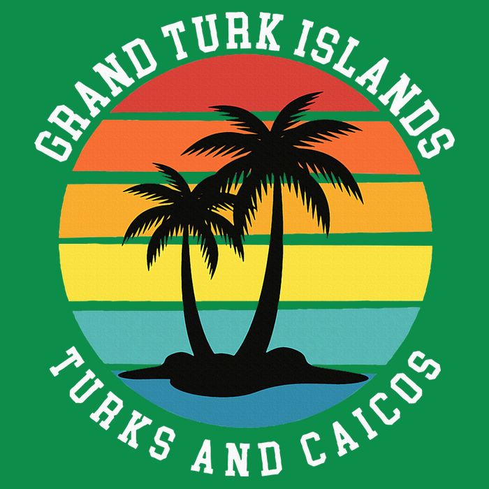 Grand Turk Islands Turks And Caicos Sunset Palm Trees Womens T-Shirt