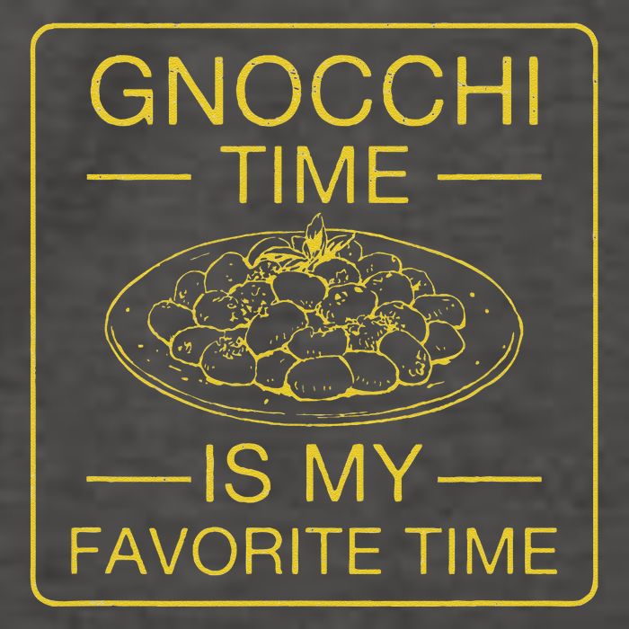 Gnocchi Time Is My Favorite Time Funny Italian Gnocchi Lover Vector Backpack