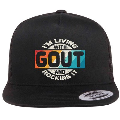 Gout T Inflammatory Arthritis Awareness Flat Bill Trucker Hat