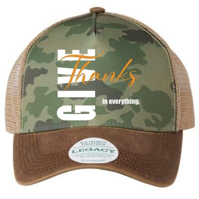 Give Thanks In Everything Thanksgiving Holiday Legacy Tie Dye Trucker Hat