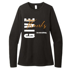 Give Thanks In Everything Thanksgiving Holiday Womens CVC Long Sleeve Shirt