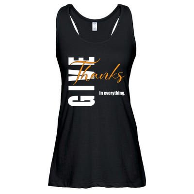 Give Thanks In Everything Thanksgiving Holiday Ladies Essential Flowy Tank