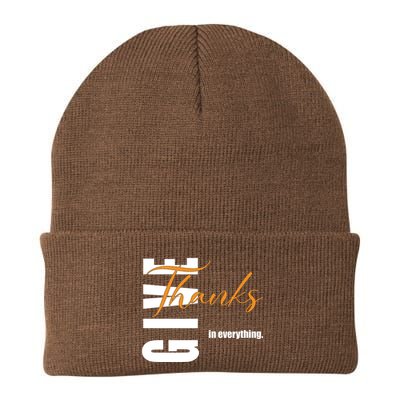 Give Thanks In Everything Thanksgiving Holiday Beanie