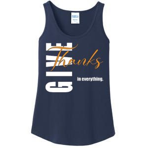 Give Thanks In Everything Thanksgiving Holiday Ladies Essential Tank