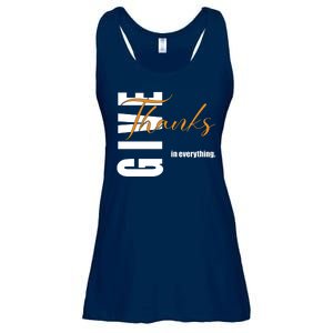 Give Thanks In Everything Thanksgiving Holiday Ladies Essential Flowy Tank