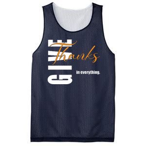 Give Thanks In Everything Thanksgiving Holiday Mesh Reversible Basketball Jersey Tank