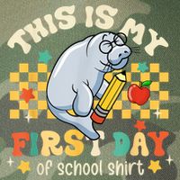 Groovy This Is My First Day Of School Funny Manatee Gifts Legacy Tie Dye Trucker Hat