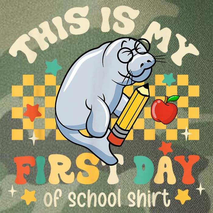 Groovy This Is My First Day Of School Funny Manatee Gifts Legacy Tie Dye Trucker Hat