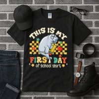Groovy This Is My First Day Of School Funny Manatee Gifts Tall T-Shirt