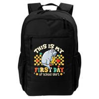 Groovy This Is My First Day Of School Funny Manatee Gifts Backpack