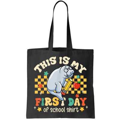 Groovy This Is My First Day Of School Funny Manatee Gifts Bag