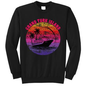 Grand Turk Island Cruise Retro Sunset Family Reunion Sweatshirt