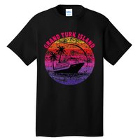 Grand Turk Island Cruise Retro Sunset Family Reunion Tall T-Shirt