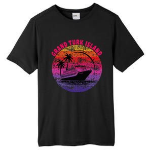 Grand Turk Island Cruise Retro Sunset Family Reunion Tall Fusion ChromaSoft Performance T-Shirt