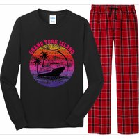 Grand Turk Island Cruise Retro Sunset Family Reunion Long Sleeve Pajama Set