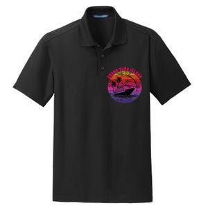 Grand Turk Island Cruise Retro Sunset Family Reunion Dry Zone Grid Polo