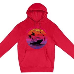 Grand Turk Island Cruise Retro Sunset Family Reunion Premium Pullover Hoodie