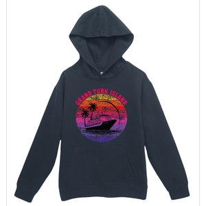 Grand Turk Island Cruise Retro Sunset Family Reunion Urban Pullover Hoodie