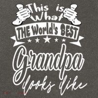 Grandpa This Is World's Best Grandpa Looks Like Cool Gift Cotton Canvas Backpack